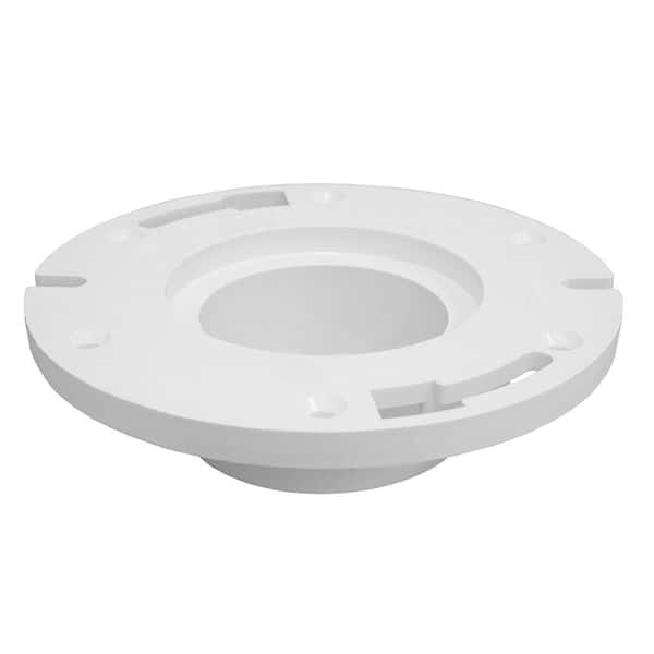 JONES STEPHENS 7 in. O.D. PVC Spigot Fit Water Closet (Toilet) Flange Less Knockout for 3 in. DWV Pipe
