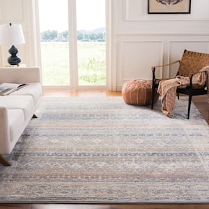 Martha Stewart Cream/Gray 8 ft. x 10 ft. Border Gradient Area Rug