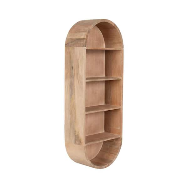 Hutton 13 in. W x 6 in. D Natural Wood Decorative Wall Shelf