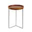 19 in. Triangle Base Wood Top Plant Stand