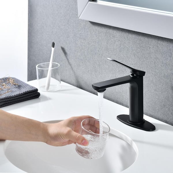 Yasinu Single Handle Hole Bathroom Sink Faucet In Matte Black Ynlm 1311 Mb - How To Paint Bathroom Faucets Matte Black