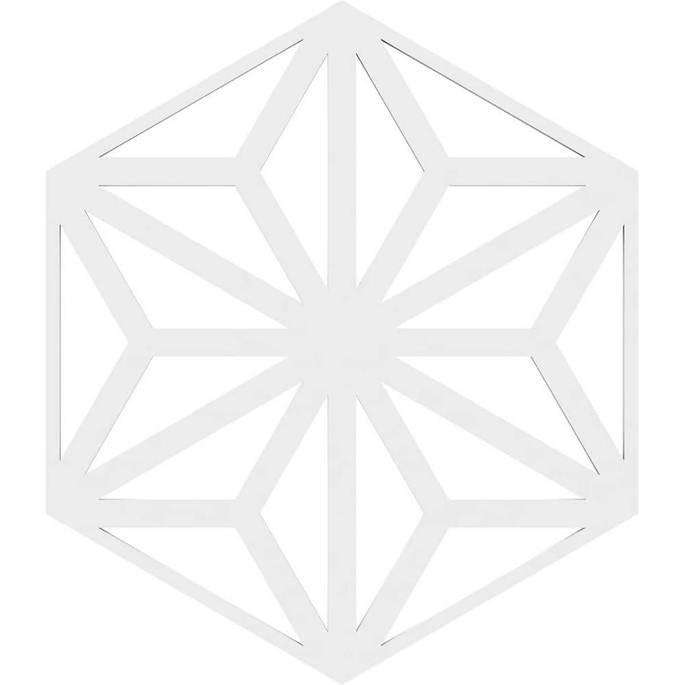 Elegant Unfinished PVC Fretwork Wall Panels, 15.75'' x 17.75''