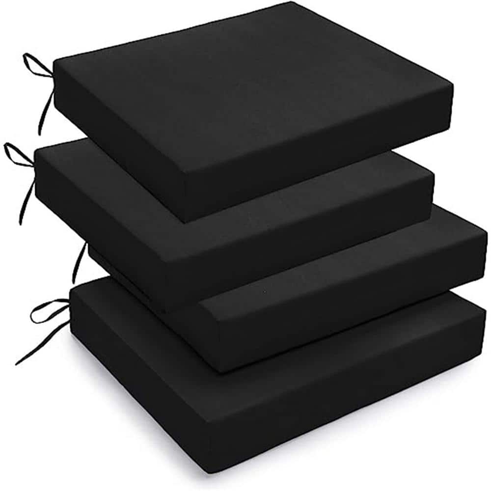 Outdoor Chair Cushions 18.5 in. x 16 in. x 3 in. Pack of 4, Patio Cushions 