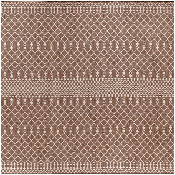 Positano Natural 12 ft. x 12 ft. Moroccan Contemporary Square Area Rug