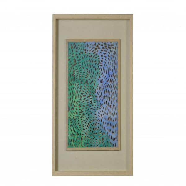 HomeRoots Mariana Multicolor Wood and Paper Shadow Box