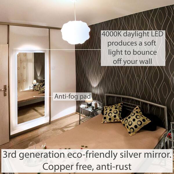 Royal 35 in. x 60 in. LED Wall Mounted Backlit Vanity Bathroom LED Mirror  with Touch On/Off Dimmer and Anti-Fog Function