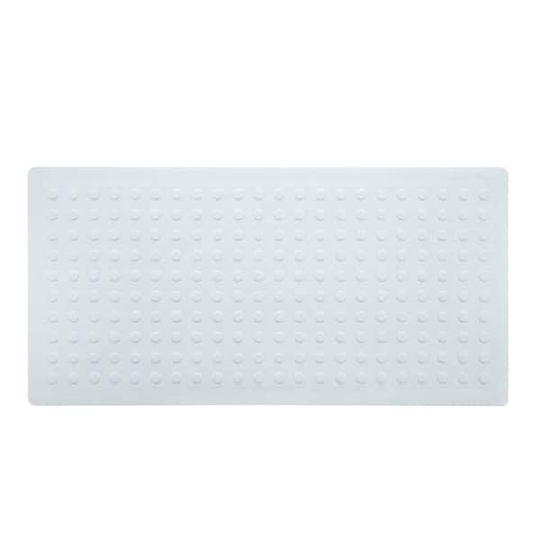 SlipX Solutions 18 in. x 36 in. Extra Long Rubber Bath Safety Mat in White