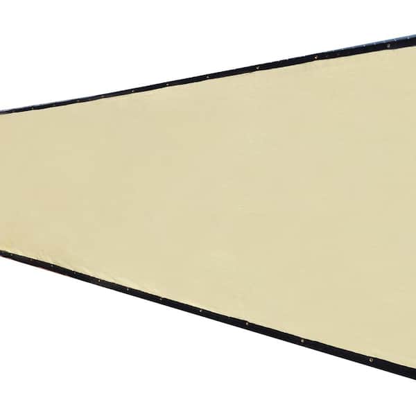 FENCE4EVER 92 in. x 50 ft. Beige Privacy Fence Screen Plastic Netting Mesh Fabric Cover with Reinforced Grommets for Garden Fence
