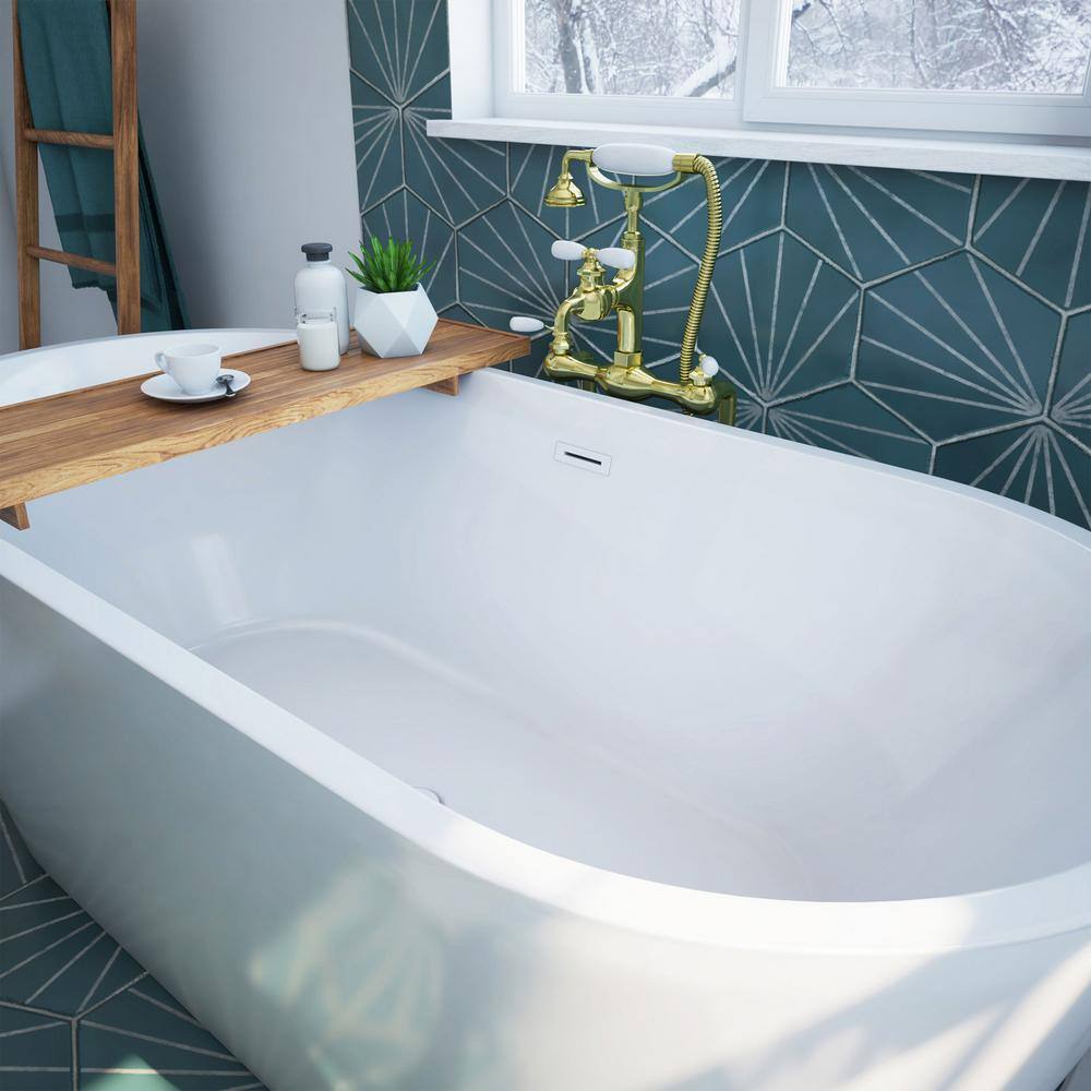 Havana 67'' White Acrylic Freestanding Bathtub