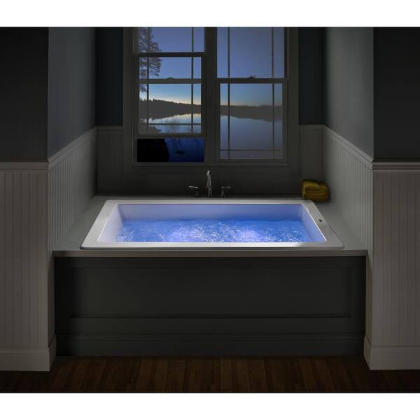 SOLNA 66 in. x 36 in. Acrylic Rectangular Drop-in Reversible Whirlpool Bathtub in White SOLNA 66 in. x 36 in. Acrylic Rectangular Drop-in Reversible Whirlpool Bathtub in White