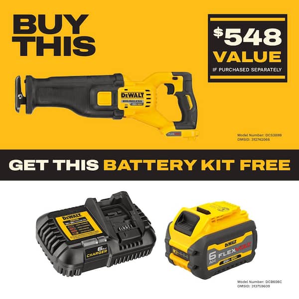 FLEXVOLT 60V MAX Cordless Brushless Reciprocating Saw (Tool Only)