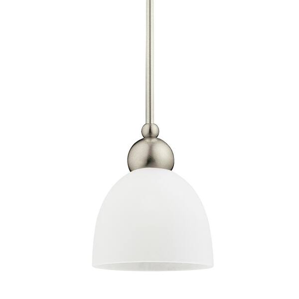 Generation Lighting Metropolis 1-Light Brushed Nickel Pendant with LED Bulb