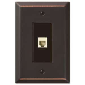 Oversized 1 Gang Phone Steel Wall Plate - Aged Bronze
