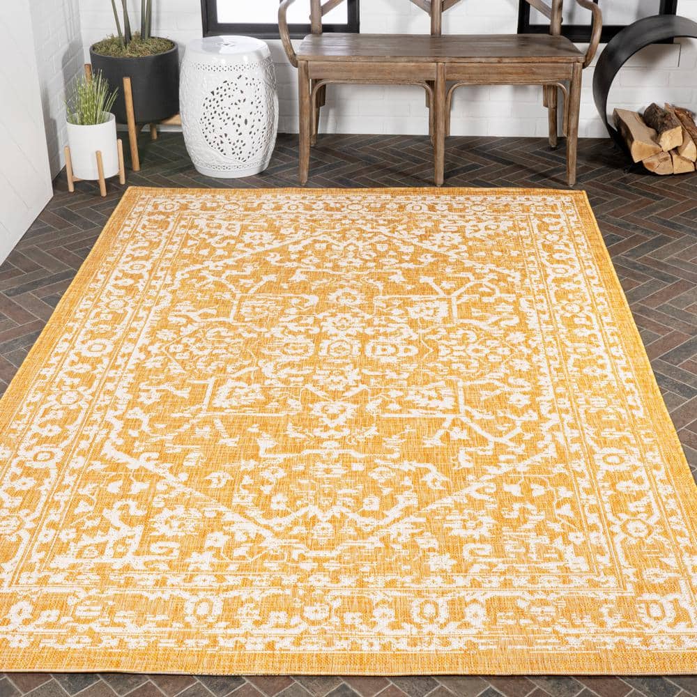 Malta Bohemian Medallion Gray 5x8 Indoor/Outdoor Area Rug