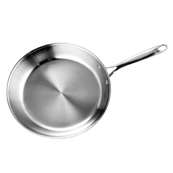 8-1/2 Inch Diameter Stainless Steel Frying Pan With Sturdy Plastic Han –  ToolUSA