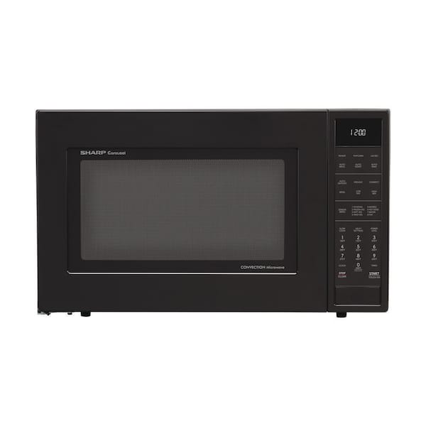 24.6 in. Electric Microwave in Black with Convection