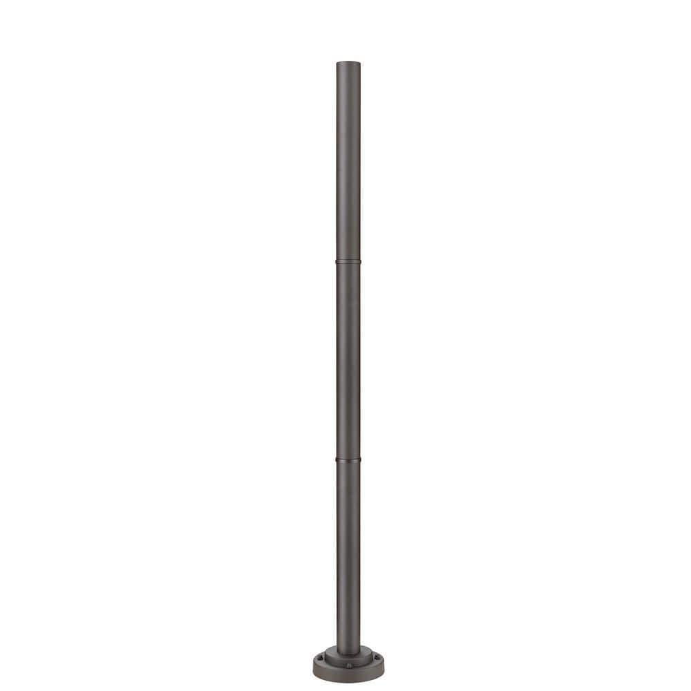 Outdoor Post Deep 75.6 in. Bronze Aluminum Hardwired Surface Mount/Base Out