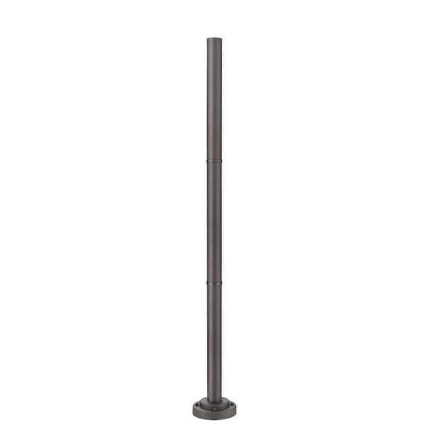Unbranded Outdoor Post Deep 75.6 in. Bronze Aluminum Hardwired Surface Mount/Base Outdoor Weather Resistant Light Post