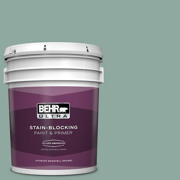 BEHR ULTRA 5 gal. #S430-4 Green Meets Blue Extra Durable Eggshell Enamel Interior Paint & Primer