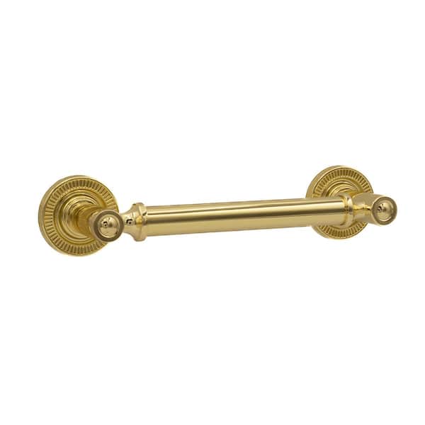 Sumner Street Home Hardware Minted 4 in. (102 mm) Center-to-Center Traditional Polished Gold Bar Drawer Pull