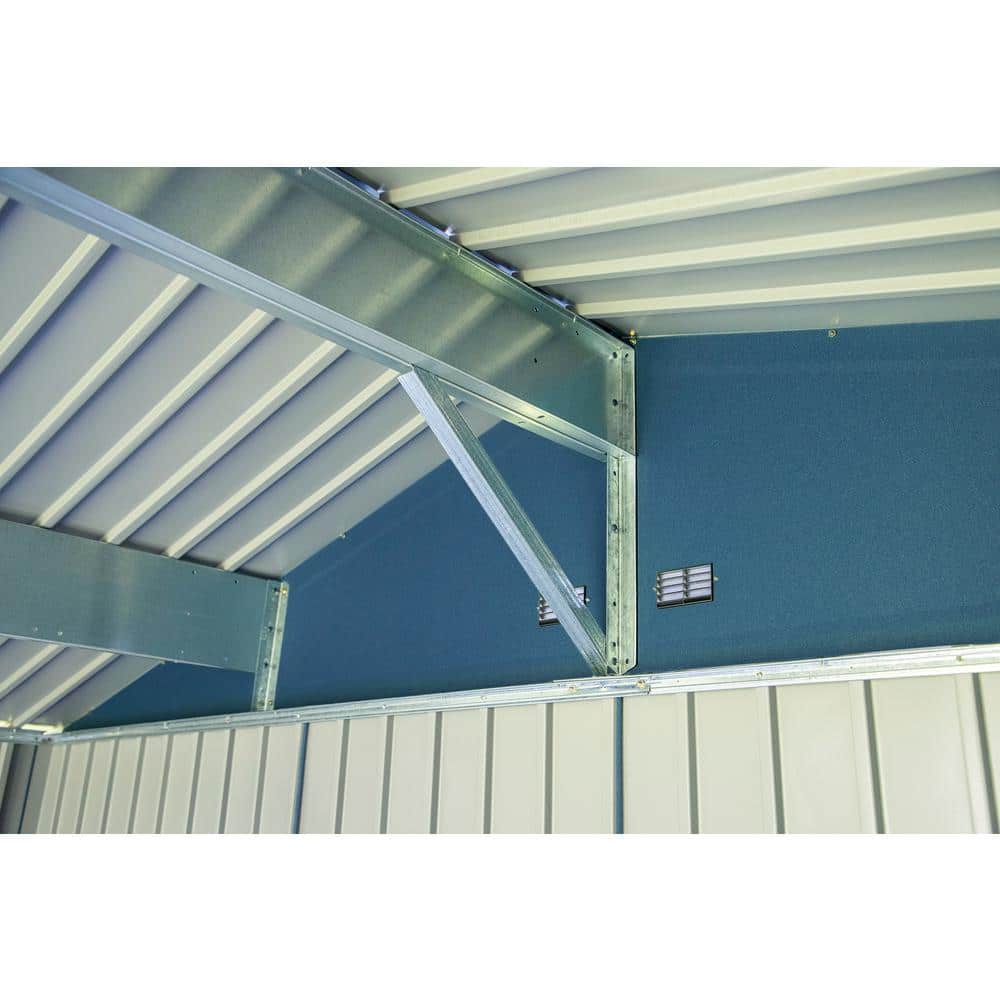 Elite 12' x 12' Blue Grey Steel Storage Shed Kit