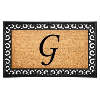 Letter G Calloway Mills 180041925G Monogram Insert Doormat 19 x 25 Letter G Calloway Mills 180041925G Monogram Insert Doormat 19 x 25