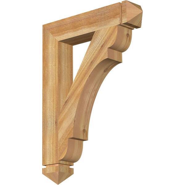 Ekena Millwork 4 in. x 30 in. x 22 in. Western Red Cedar Olympic Arts and Crafts Rough Sawn