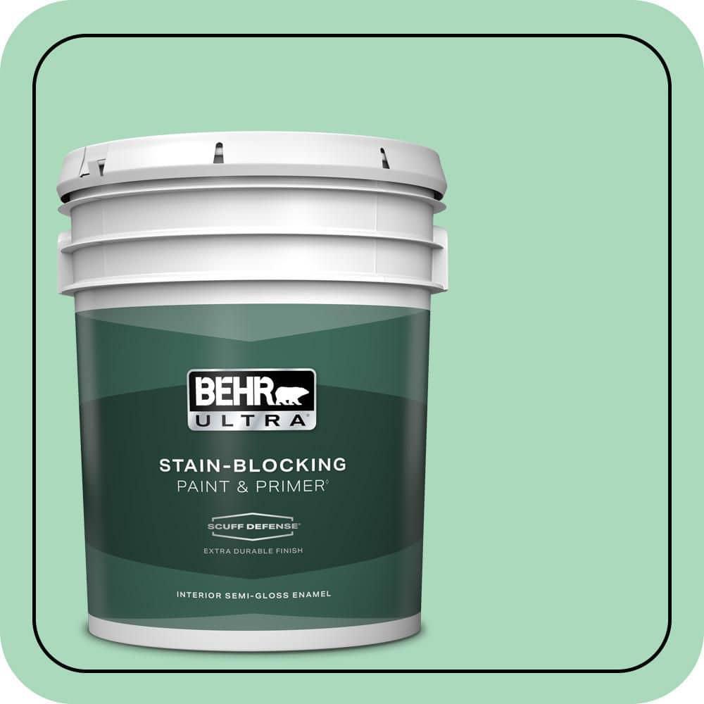 5 gal. #P410-3 Shanghai Jade Extra Durable Semi-Gloss Enamel Interior Paint & Primer price history on PriceWatchPro
