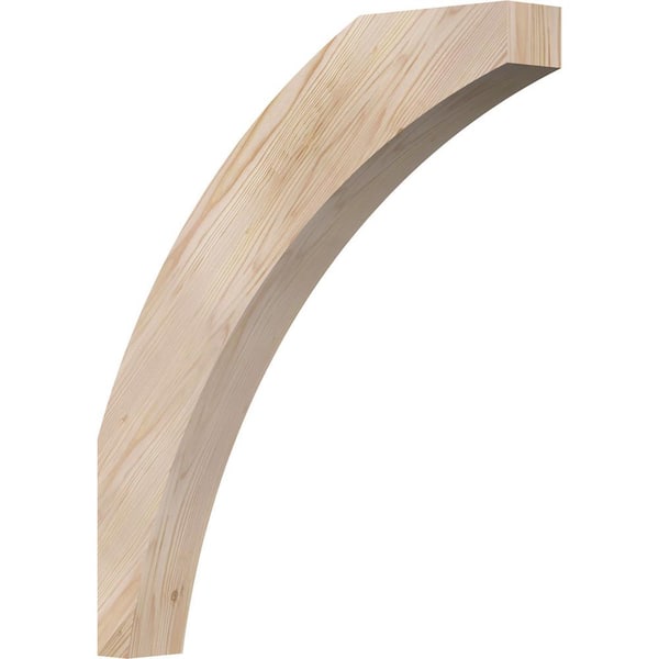 Ekena Millwork 3 1/2"W x 24"D x 28"H Thorton Smooth Knee Brace, Douglas Fir