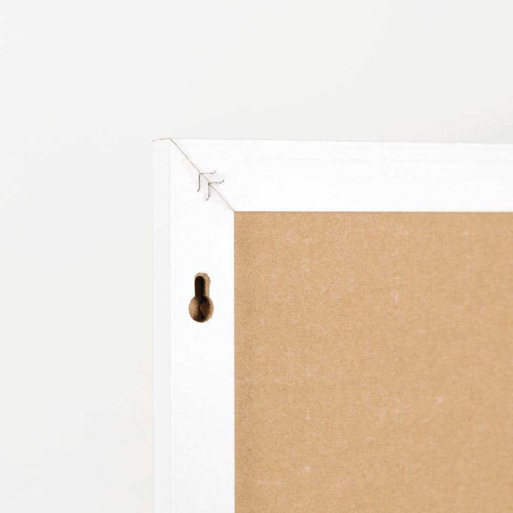 White Wood Frame Linen Bulletin Board, 23" x 17"