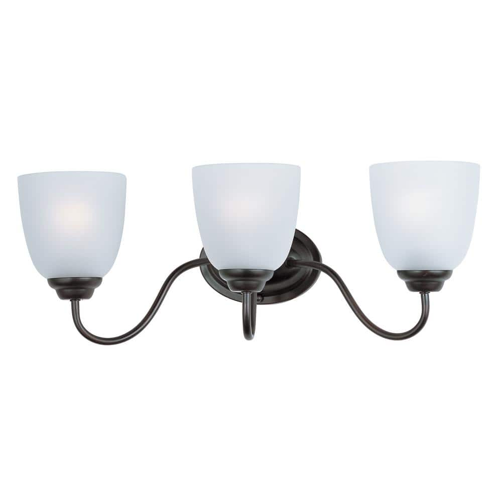 Maxim Lighting Stefan 3 Light Oil Rubbed Bronze Bath Light Vanity 10073ftoi The Home Depot