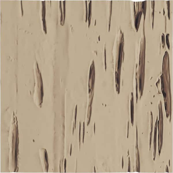 6 in. W x 6 in. H Pecky Cypress Rustic Faux Wood Material Sample, Primed Tan