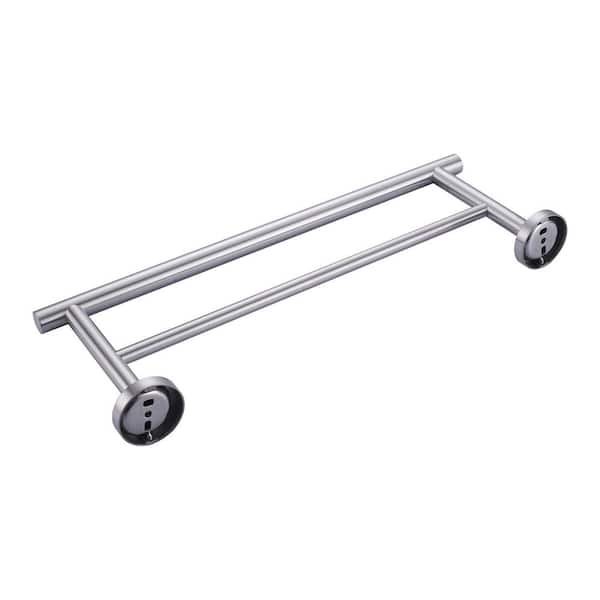 16 in. Wall Mount Towel Bar in Brushed Nickel