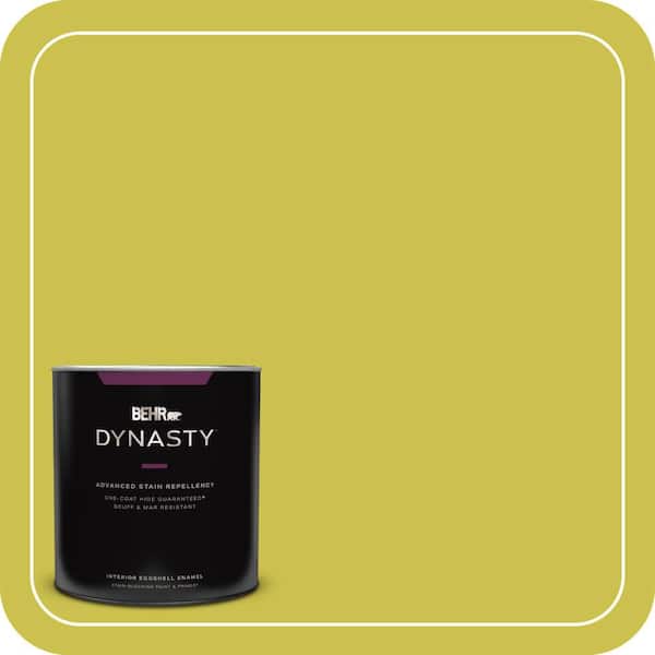 BEHR DYNASTY 1 qt. #P340-5A Cilantro Lime Eggshell Enamel Interior Stain-Blocking Paint and Primer