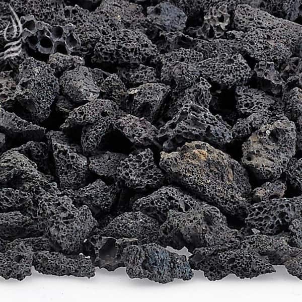Crushed Black Lava Rock Granules 5 lbs Bag For Decorative Gas Log Fireplaces New 