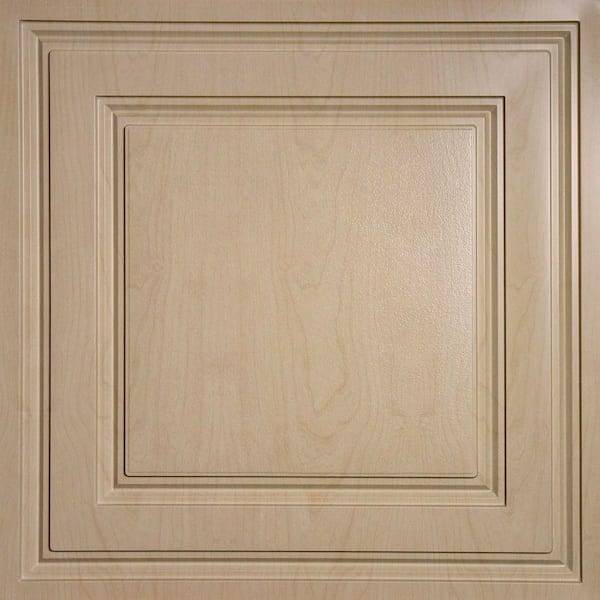 Ceilume Oxford Faux Wood-Sandal 2 ft. x 2 ft. Lay-in Ceiling Panel (Case of 6)