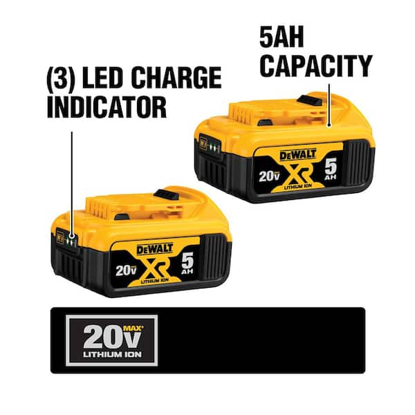 DEWALT 20-V 4-Pack 2 Amp-Hour; 4 Amp-Hour Lithium-ion Battery in the Power  Tool Batteries & Chargers department at
