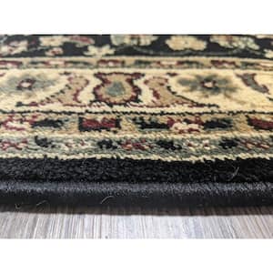 Castello Black 5 ft. x 7 ft. Traditional Oriental Floral Area Rug