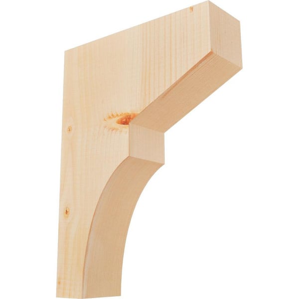 Ekena Millwork 3-1/2 in. x 12 in. x 16 in. Douglas Fir Monterey Smooth Corbel