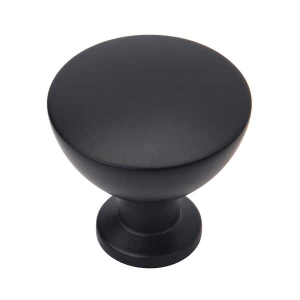 Amerock Grail 1-1/4 in. Modern Matte Black Round Cabinet Knob