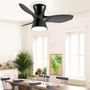 32 in. Smart Indoor White Ceiling Fan with LED Light and Remote Control 3 Colors Adjustable and Reversible DC Motor