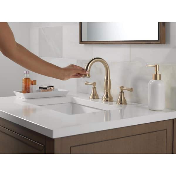 Delta Cassidy Gold 8 in. Widespread Double-Handle Bathroom Faucet
