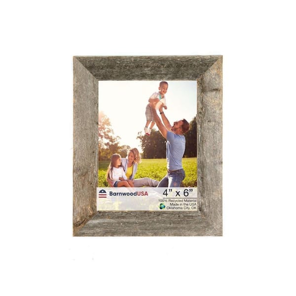 BarnwoodUSA Rustic Canvas Series 24 in. x 36 in. Weathered Gray Floating Frame for Oil Paintings and Wall Art