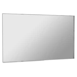 60 in. W x 36 in. H Rectangular Framed Wall Bathroom Vanity Mirror in Silver