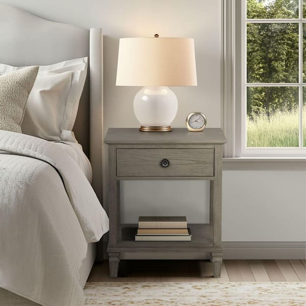 Victoria 24 in. Reclaimed Grey Rectangle Wood End Table