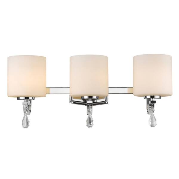 Golden Lighting Evette 3-Light Chrome Bath Light