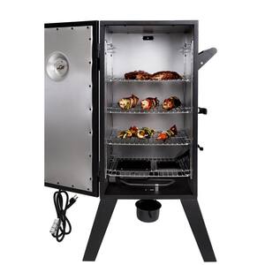 30 in. Analog Electric Smoker in Black with Premium Vertical Smoker Cover