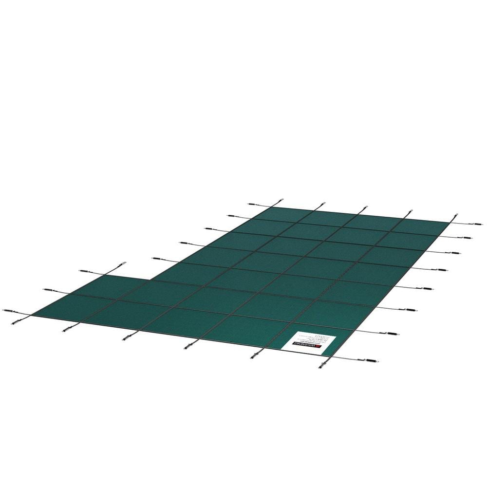 Inground Pool Safety Cover 20 x 40 ft Rectangle with Right Step Triple Stitched Mesh PP Winter Hardware Kit price history on PriceWatchPro
