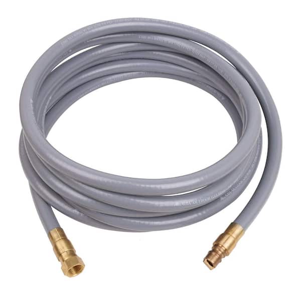 Gas Hose Kit - 15-ft 3/8-in Natural Gas Hose with Quick Connect Fittings