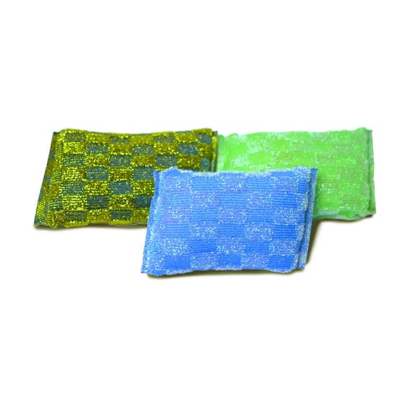 SQUEEZZEE THE SOAP FILLED SPONGE Squeezzee Dish Soap Filled Non-Scratch Scrub Sponges, for Kitchen and Bathroom (3-Pack, Multi-Colors)